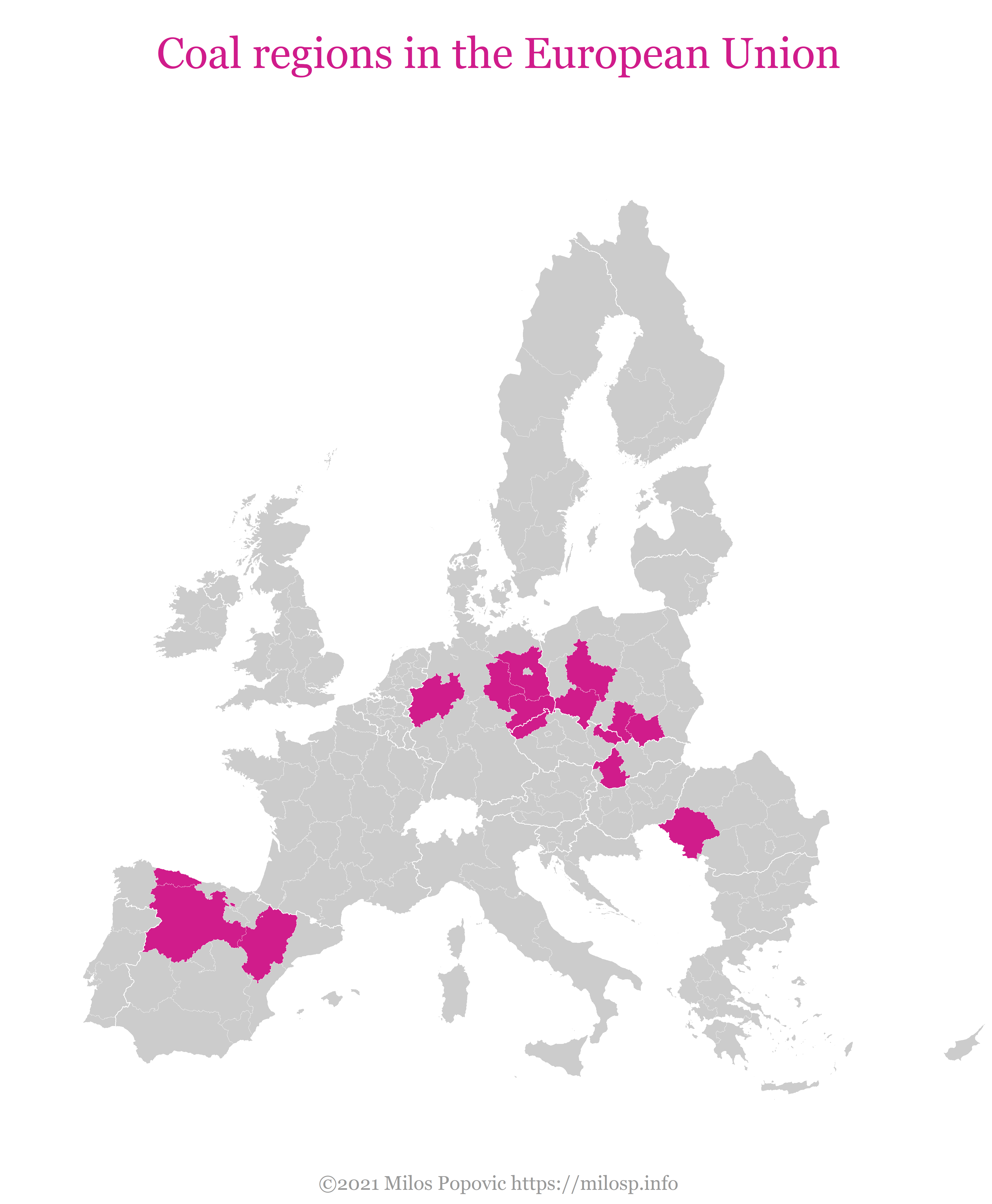 &ldquo;Coal regions in the model.